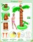 66'' Inflatable Palm Trees Sprinkler for Kids, Spray Water Toy with 2 Sized Trunks Coconut Tree Inflatable Water Sprinkler Summer Outdoor Play Hawaiian Pool Party Decorations for Backyard Lawn Beach